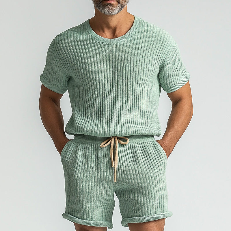 Men's Summer Fashion Comfortable Thin Woven Set MTA1875D6P