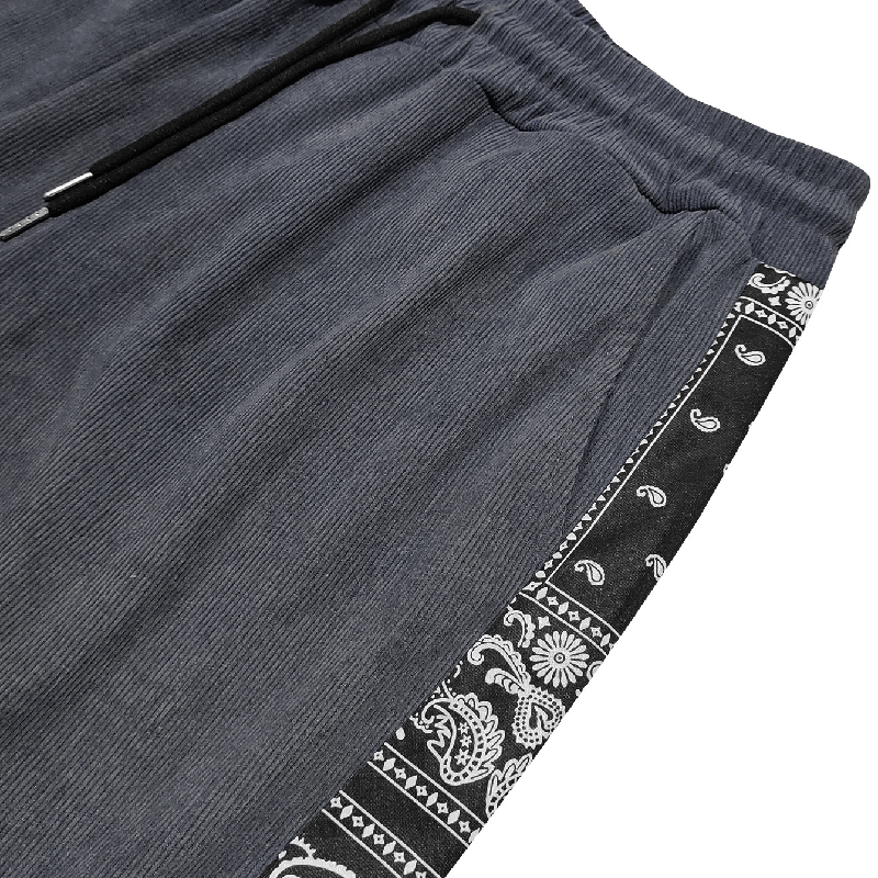 Men's Contrast Corduroy Casual Pants MTA1415D3X