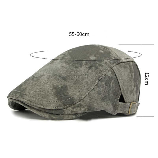 Men's British Retro Tie-dye Beret Hat 48833156K
