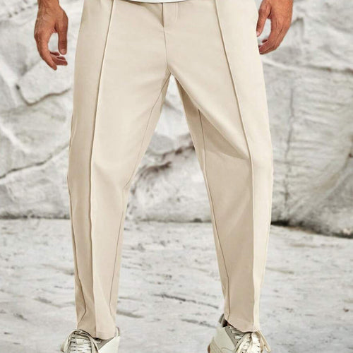 Men's Solid Color Casual Elastic Waist Pants MTA0351D2X