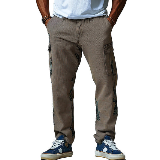 Men's Early Spring Fashion Retro Printed Casual Pants MTA2639C3P
