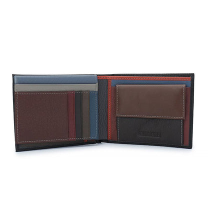 Men's Top Layer Cowhide Large Capacity Multi-card Slots Genuine Leather Wallet 86670176U