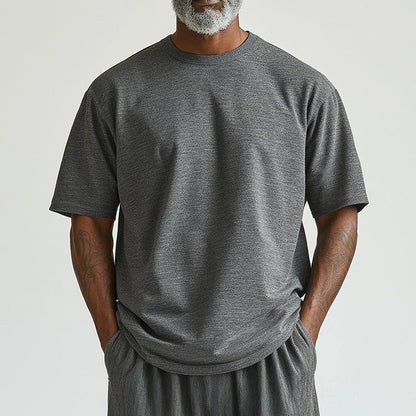 Men's Summer Modal Short Sleeve T-shirt Blended Trousers Set MTA1501D0P