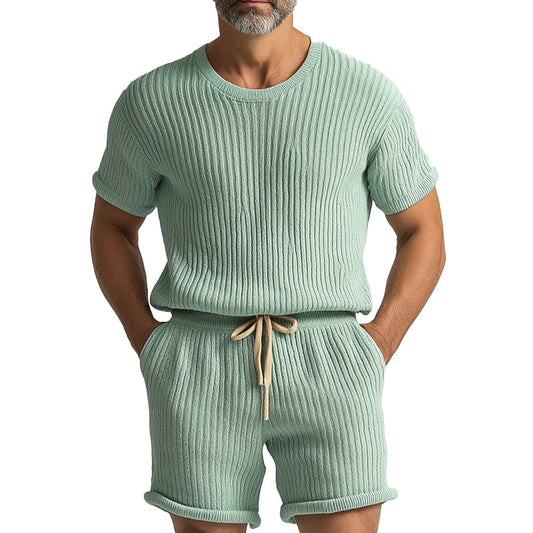 Men's Summer Fashion Comfortable Thin Woven Set MTA1875D6P