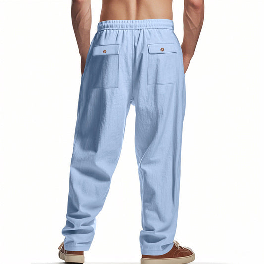 Men's Summer Loose Solid Color Casual Pants MTA2100D5X